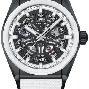 Zenith Herrklocka 49.9005.670-11.R943 Defy Classic Vit/Gummi ⌀41 mm