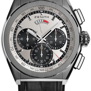 Zenith Herrklocka 95.9001.9004-01.R582 El Primero Silverfärgad/Gummi