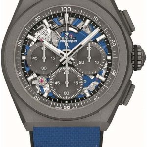 Zenith Herrklocka 97.9001.9004-81.R946 Defy El Primero Grå/Gummi