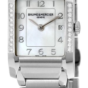 Baume & Mercier Damklocka MOA10051 Hampton Vit/Stål 34.5x22 mm