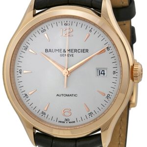 Baume & Mercier Herrklocka MOA10058 CLIFTON Silverfärgad/Läder