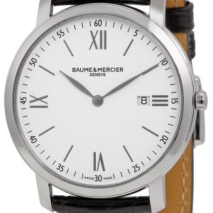 Baume & Mercier Herrklocka MOA10097 CLASSIMA Silverfärgad/Läder