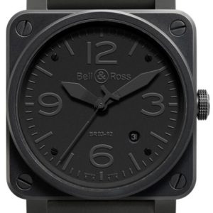 Bell & Ross BR 03-92 Herrklocka BR0392-PHANTOM Svart/Gummi ⌀42 mm