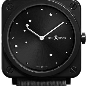 Bell & Ross BR-S-BLACK-DIAMOND-EAGLE Br S Quartz Svart/Satin