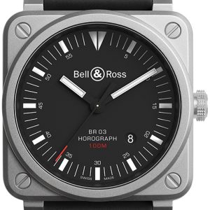 Bell & Ross Herrklocka BR-03-92-HOROGRAPH Br 03-92 Svart/Gummi