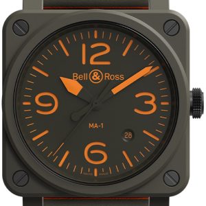 Bell & Ross Herrklocka BR-03-92-MA-1 Br 03-92 Grå/Läder