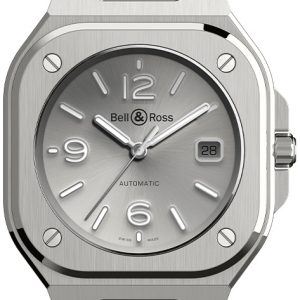 Bell & Ross Herrklocka BR-05-GREY-STEEL-RUBBER Br 05 Grå/Gummi