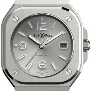 Bell & Ross Herrklocka BR-05-GREY-STEEL-STEEL Br 05 Grå/Stål