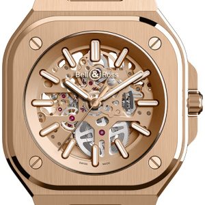 Bell & Ross Herrklocka BR-05-SKELETON-GOLD-RUBBER-STRAP Br 05