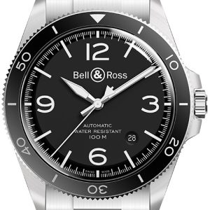 Bell & Ross Herrklocka BR-V2-92-BLACK-STEEL Vintage Svart/Stål