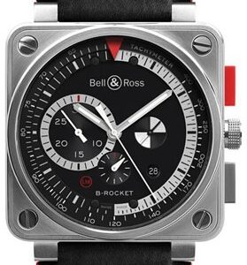 Bell & Ross Herrklocka BR0194-B-ROCKET BR 01-94 Svart/Läder ⌀46