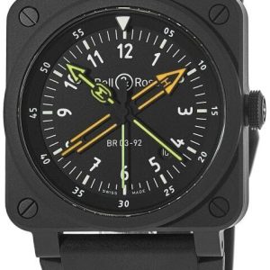 Bell & Ross Herrklocka BR0392-RCO-CE-SRB Br 03-92 Svart/Gummi