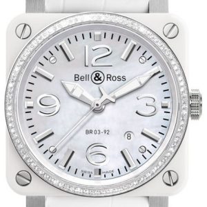 Bell & Ross Herrklocka BR0392-WH-C-D-SCA BR 03-92 Läder ⌀42 mm