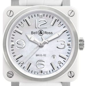 Bell & Ross Herrklocka BR0392-WH-C-SCA BR 03-92 Läder ⌀42 mm