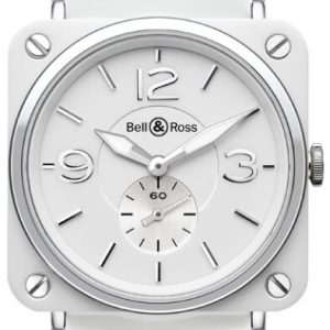 Bell & Ross Herrklocka BRS-WH-CERAMIC-SCE BR S Quartz Vit/Keramik