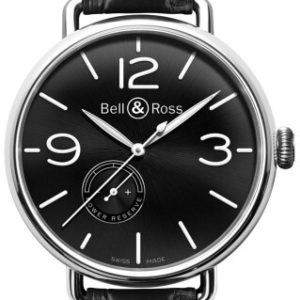 Bell & Ross Herrklocka BRWW197-BL-ST WW1 Svart/Läder ⌀45 mm