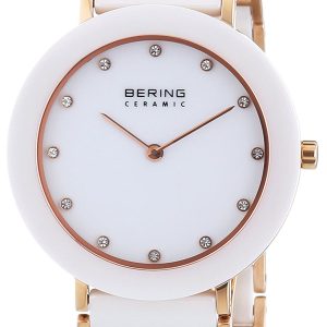 Bering Ceramic Damklocka 11435-766 Vit/Roséguldstonat stål ⌀35 mm