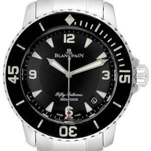 Blancpain Herrklocka 5015-1130-71S Sport Fifty Fathoms Svart/Stål