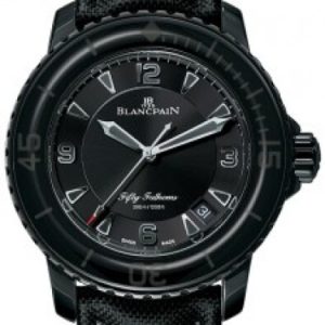 Blancpain Herrklocka 5015-11C30-52A Sport Fifty Fathoms Svart/Textil