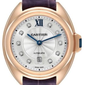 Cartier Calibre De Cartier Damklocka WJCL0031 Silverfärgad/Läder