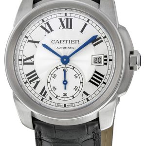 Cartier Calibre De Cartier Herrklocka WSCA0003 Silverfärgad/Läder