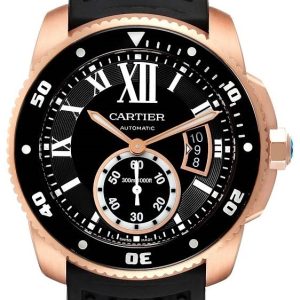 Cartier Calibre de Cartier Herrklocka W7100052 Svart/Gummi ⌀42 mm