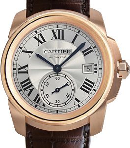 Cartier Calibre de Cartier Herrklocka WGCA0003 Silverfärgad/Läder