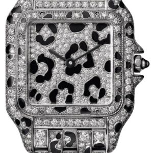 Cartier Damklocka HPI01096 Panthere De Diamantinfattad/18 karat vitt