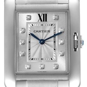 Cartier Damklocka W4TA0004 Tank Anglaise Silverfärgad/Stål