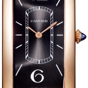 Cartier Damklocka WGTA0025 Tank Cintree Svart/Läder