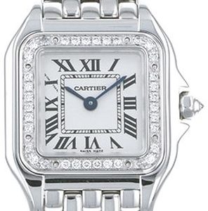 Cartier Damklocka WJPN0006 Panthere De Silverfärgad/18 karat vitt