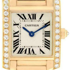 Cartier Damklocka WJTA0025 Tank Francaise Silverfärgad/18 karat gult