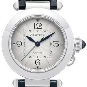 Cartier Damklocka WSPA0012 Pasha De Silverfärgad/Läder ⌀35 mm