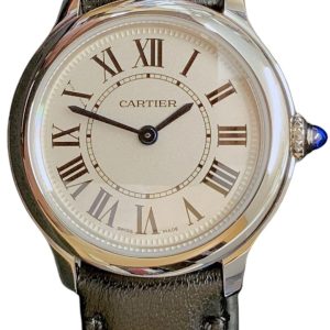 Cartier Damklocka WSRN0030 Ronde Must Vit/Läder ⌀29 mm