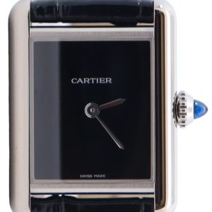 Cartier Damklocka WSTA0071 Tank Must De Svart/Läder