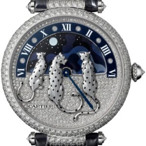 Cartier Herrklocka HPI00930 Reves De Pantheres Blå/Läder ⌀42.75 mm