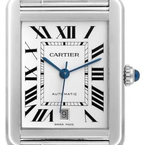 Cartier Herrklocka W5200028 Tank Solo Silverfärgad/Stål