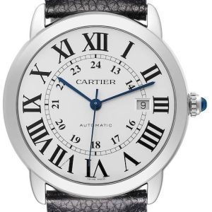 Cartier Herrklocka WSRN0022 Ronde Silverfärgad/Läder ⌀42 mm