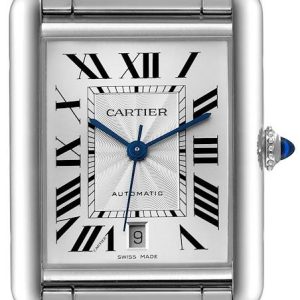 Cartier Herrklocka WSTA0053 Tank Must De Silverfärgad/Stål