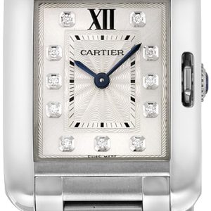 Cartier Tank Anglaise Damklocka W4TA0003 Silverfärgad/Stål