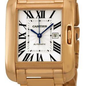 Cartier Tank Anglaise Damklocka W5310003 Silverfärgad/18 karat