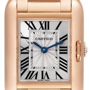 Cartier Tank Anglaise Damklocka W5310013 Silverfärgad/18 karat