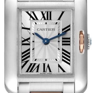 Cartier Tank Anglaise Damklocka W5310036 Silverfärgad/18 karat