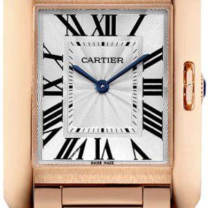 Cartier Tank Anglaise Damklocka W5310041 Silverfärgad/18 karat