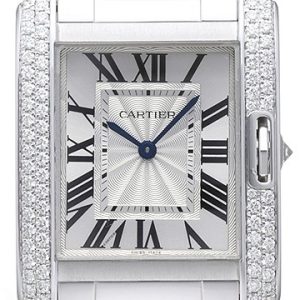 Cartier Tank Anglaise Damklocka WT100028 Silverfärgad/18 karat vitt