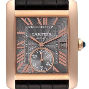 Cartier Tank Mc Herrklocka WGTA0014 Grå/Läder