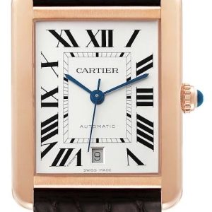 Cartier Tank Solo Herrklocka W5200026 Vit/Läder 40.85x31 mm