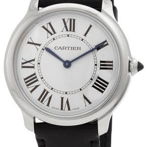 Cartier WSRN0031 Ronde Must Vit/Läder ⌀36 mm