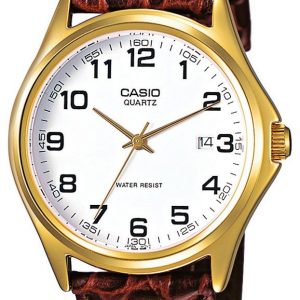 Casio Collection Herrklocka MTP-1188PQ-7B Vit/Läder ⌀38 mm