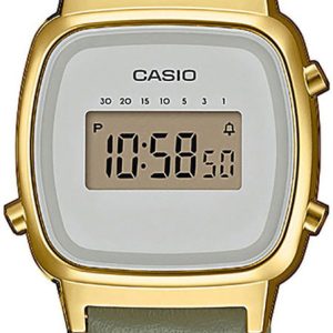 Casio Damklocka LA670WEFL-3EF Vintage LCD/Läder